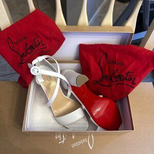 Loubi Bee 85 Leather Sandals – Bianco (White) NEW Size 39 / US 9